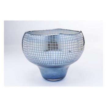 Váza Grid Luster Blue 28 cm