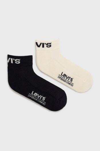 Ponožky Levi's 2-pack černá barva