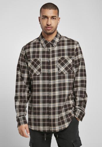 Urban Classics Checked Roots Shirt darkground/warmsand - XXL