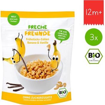 Freche Freunde BIO Cereálie - Křupavá čísla - Banán a vanilka 3× 125 g (0745125186719)