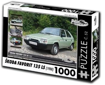 RETRO-AUTA Puzzle č. 52 Škoda Favorit 135 LS (1988) 1000 dílků