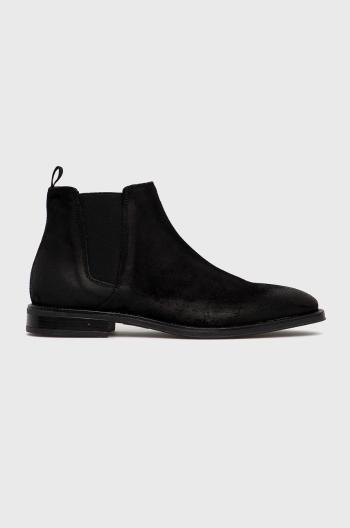 Semišové kotníkové boty Aldo Gwercien pánské, černá barva