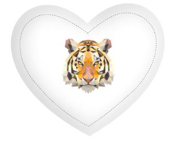 Polštář Srdce Tygr