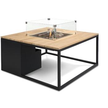 COSI Stůl s plynovým ohništěm -  Cosiloft 100  černý rám/dřevěná deska (5957860)