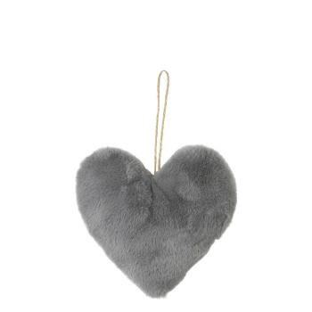 Závěsná dekorativní ozdoba šedé srdce - 10*5*10cm YMHGHG10