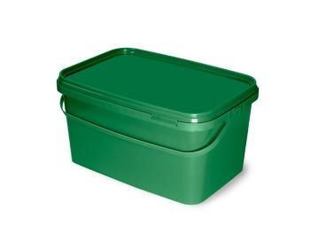 Delphin Hranatý kbelík s víkem Classa zelené