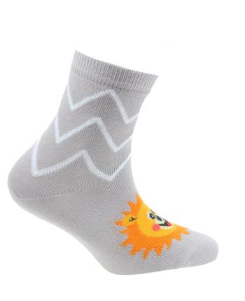 Dětské vzorované ponožky WOLA LEV šedé Velikost: 24-26