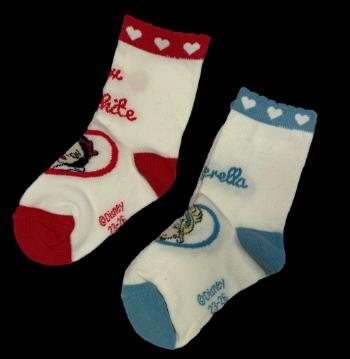 EPlus Sada 2 párů dětských ponožek - Princezny Disney Velikost ponožek: 23-26