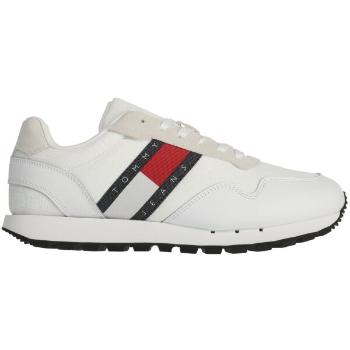 Tommy Hilfiger RETRO LEATHER TJM RUNNER Pánská volnočasová obuv, bílá, velikost