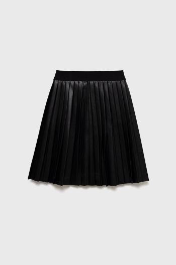 Dětská sukně Guess černá barva, midi, áčková