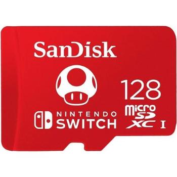 SanDisk 128GB microSDXC Card for Nintendo Switch (R:100/W:90 MB/s, UHS-I, V30, U3, C10, A1) licensed Product,Super Mario