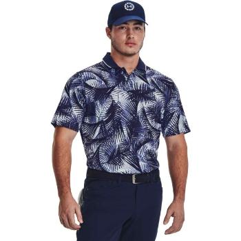 Under Armour ISO-CHILL GRPHC PALM POLO Pánské polotričko na golf, modrá, velikost