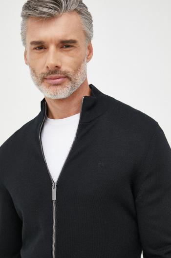 Vlněný svetr Calvin Klein pánský, černá barva