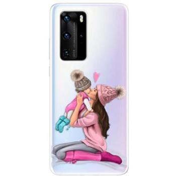 iSaprio Kissing Mom - Brunette and Girl pro Huawei P40 Pro (kmbrugirl-TPU3_P40pro)