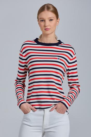 TRIČKO GANT D1. ICON G STRIPE LS T-SHIRT červená XL