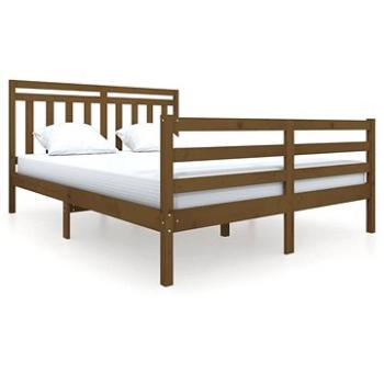 Rám postele medově hnědý masivní dřevo 160 × 200 cm, 3100667 (3100667)