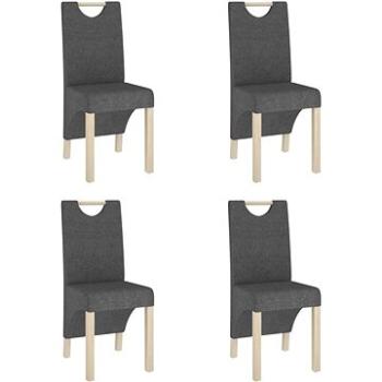 Jídelní židle 4 ks tmavě šedé textil, 3080203 (3080203)