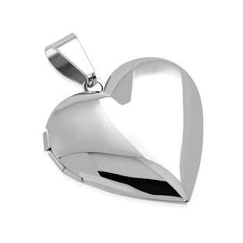 Šperky4U Ocelový přívěšek - medailon otevírací srdce - OPP1771-L