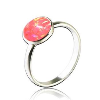 NUBIS® Stříbrný prsten s opálem - velikost 52 - NBP95-OP57-52