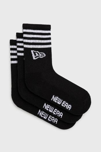 Ponožky New Era (3-pak) černá barva