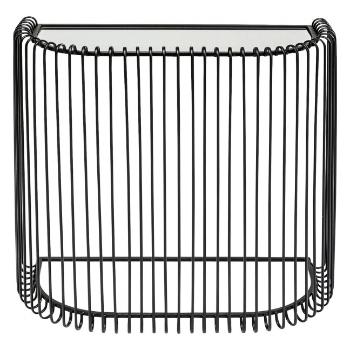 Konzolový stolek Wire – černá, 80 × 80 cm