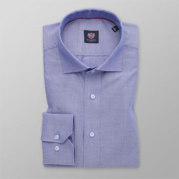 Pánská slim fit košile modré barvy s hladkým vzorem 14741 198-204 / XL (43/44)