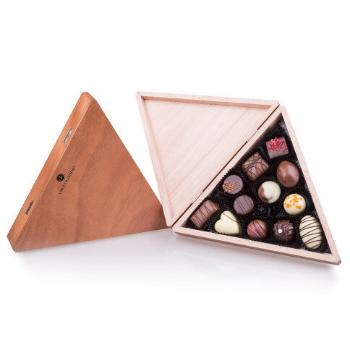 Chocolissimo - ChocoTriangle - Pralinky v elegantní dřevěné krabičce 150 g