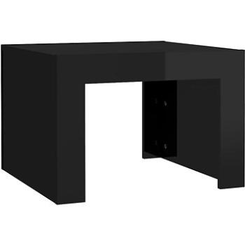 SHUMEE Konferenční stolek černý vysoký lesk 50 × 50 × 35 cm dřevotříska, 808556 (808556)