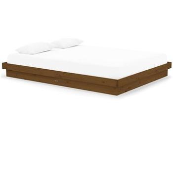 Rám postele medově hnědý masivní dřevo 150 × 200 cm King Size, 819915 (819915)