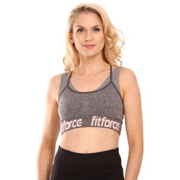 Fitforce BRANHILD Dámská fitness podprsenka, šedá, velikost