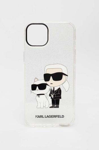 Obal na telefon Karl Lagerfeld iPhone 14 Plus 6,7" pruhledná barva