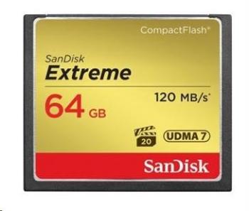 SanDisk Compact Flash 64GB Extreme (R:120/W:85 MB/s) UDMA7