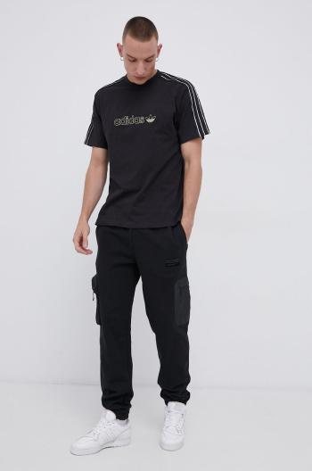 Kalhoty adidas Originals H11485 pánské, černá barva, hladké
