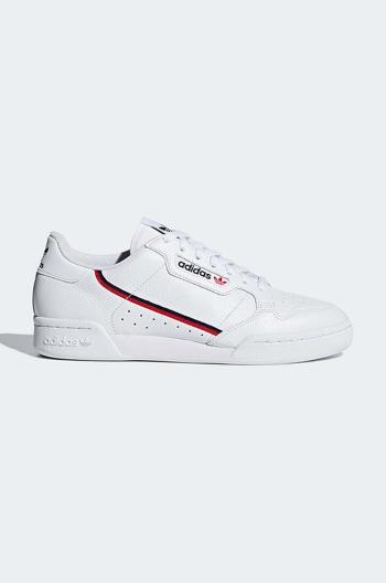 Kožené sneakers boty adidas Originals Continental 80 bílá barva, G27706-white