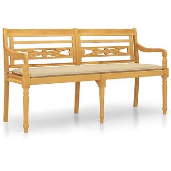 SHUMEE Lavice Batavia s béžovou poduškou 150 cm teak 3100844 (3100844)