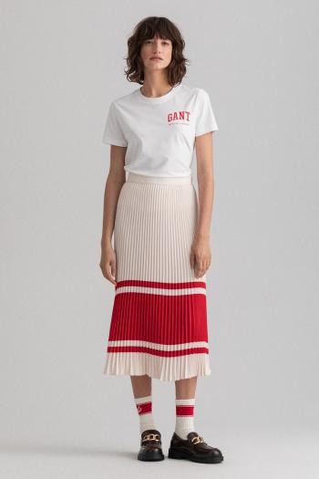 SUKNĚ GANT D2. STRIPE PLEATED SKIRT bílá 34