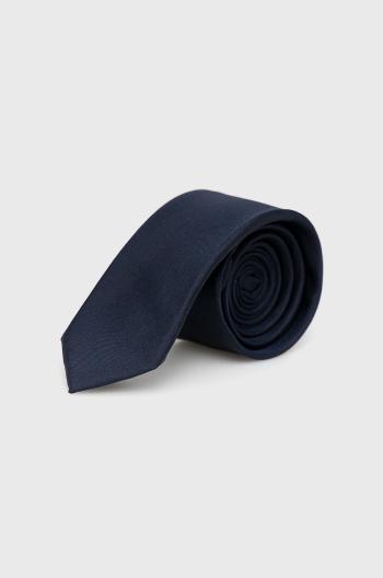 Hedvábná kravata Coccinelle tmavomodrá barva