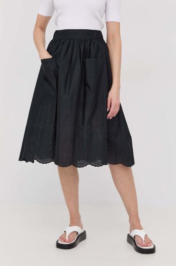 Bavlněná sukně MAX&Co. černá barva, midi, áčková