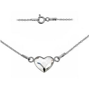 NUBIS® Stříbrný náhrdelník se srdcem Crystals from Swarovski® Crystal - NB-0200-CR