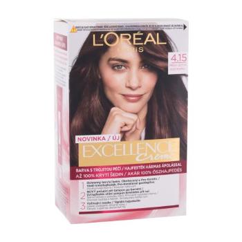 L'Oréal Paris Excellence Creme Triple Protection 48 ml barva na vlasy pro ženy poškozená krabička 4,15 Frosted Brown na všechny typy vlasů