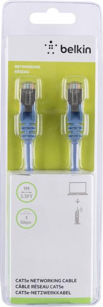 Síťový kabel RJ45 Belkin A3L793BT01MBLHS, CAT 5e, S/FTP, 1.00 m, modrá