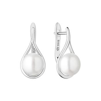 GAURA Perlové náušnice – bílé přírodní perly - GA1075