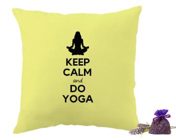 Levandulový polštář Keep calm and do yoga
