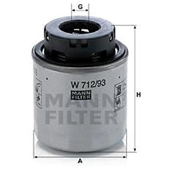 MANN-FILTER W712/93 pro vozy AUDI, SEAT, SKODA, VW (W712/93)