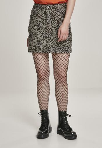 Urban Classics Ladies AOP Twill Mini Skirt grey leo - XS