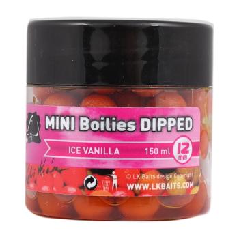 LK Baits MINI Boilies v dipu ICE VANILLA 12mm 150ml