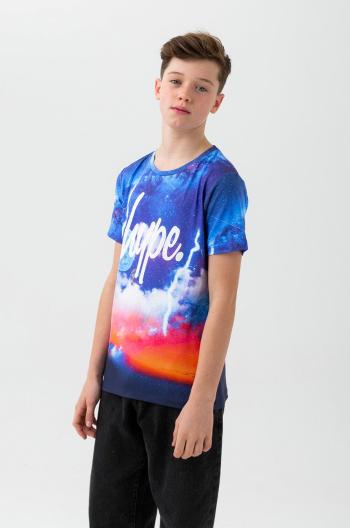 Dětské bavlněné tričko Hype tmavomodrá barva, s potiskem