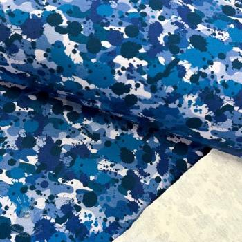 Teplákovina Camo splash blue digital print