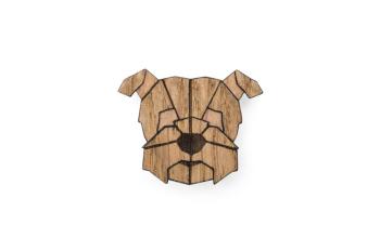 Dřevěná brož ve tvaru psa Heřman Brooch s praktickým zapínáním a možností výměny či vrácení do 30 dnů zdarma