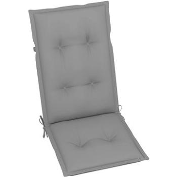 Podušky na zahradní židle 4 ks šedé 120 x 50 x 7 cm (314237)